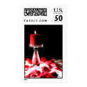 Rose Petals And Candle Light postage